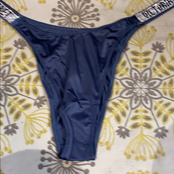 Victoria's Secret Intimates & Sleepwear Vs Uniform Blue Shine Strap Brazilian Panty Poshmark